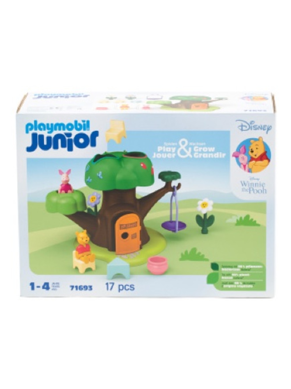 Playmobil Junior Winnie the Pooh Tree House Playset - Green/Brown